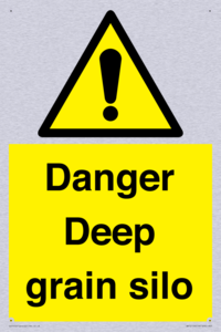 Danger Deep grain silo